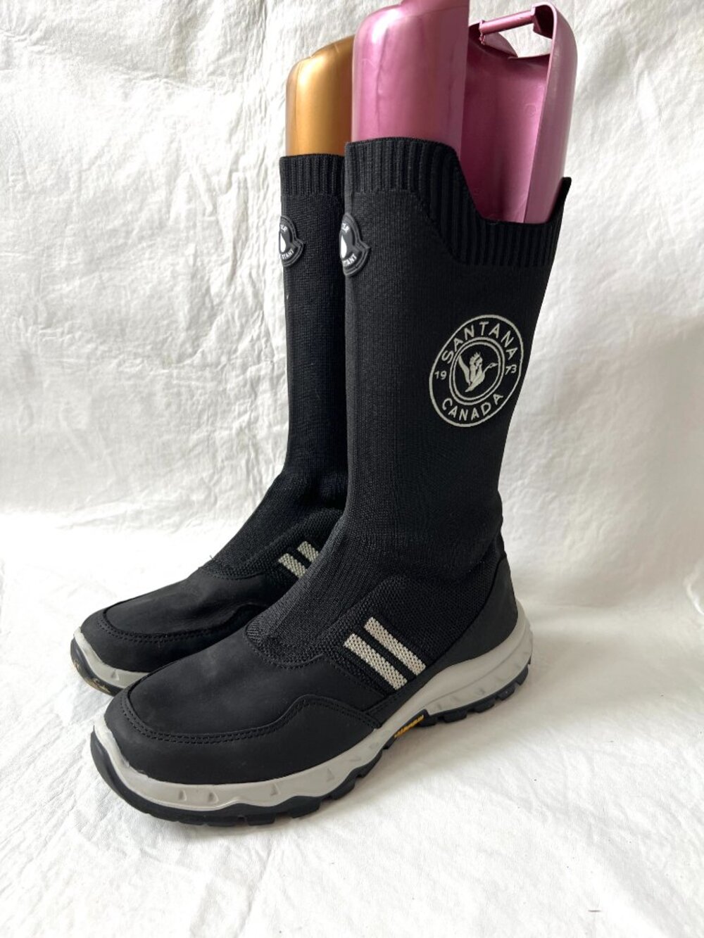 Santana Canada winter boots black knit sock 40 9 Terri Lea water resistant - Picture 3 of 12
